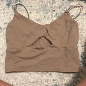 Abercrombie beige crop. Key hole in front